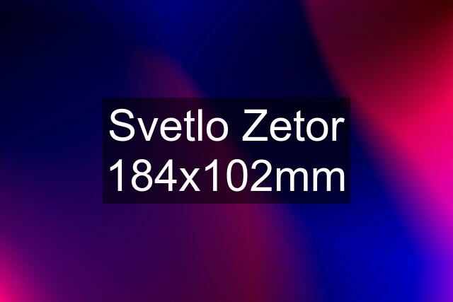 Svetlo Zetor 184x102mm