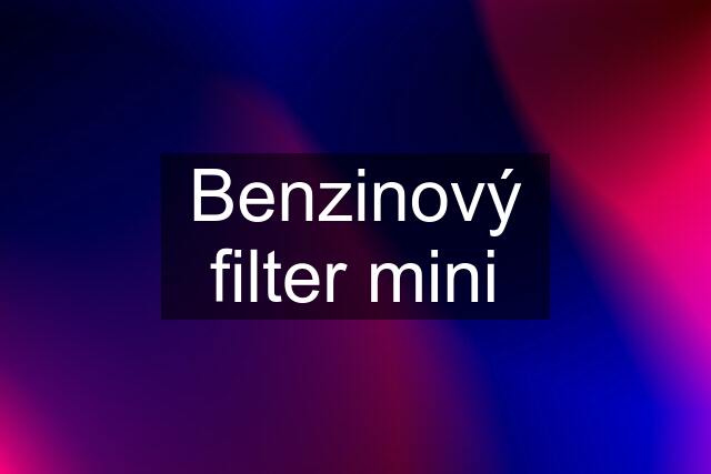 Benzinový filter mini