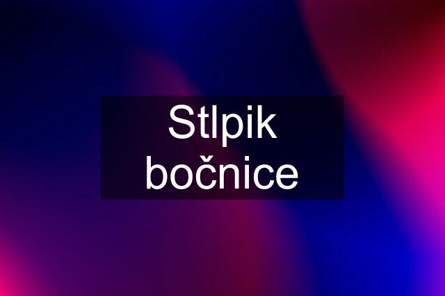 Stlpik bočnice