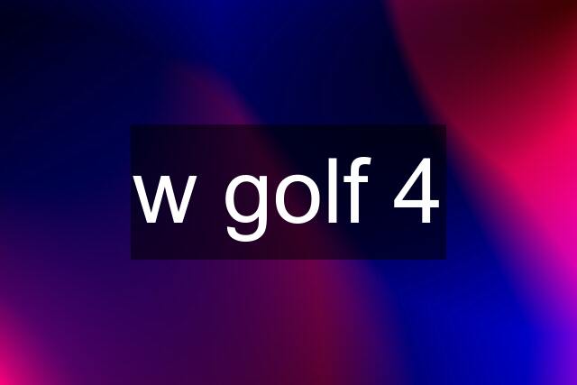 w golf 4
