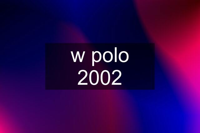 w polo 2002