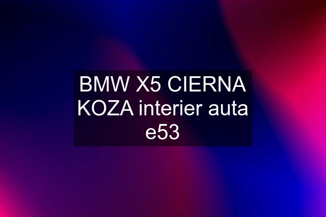 BMW X5 CIERNA KOZA interier auta e53