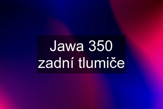 Jawa 350 zadní tlumiče