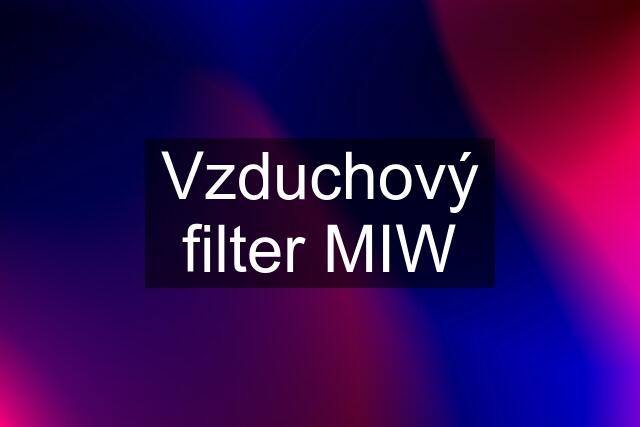 Vzduchový filter MIW