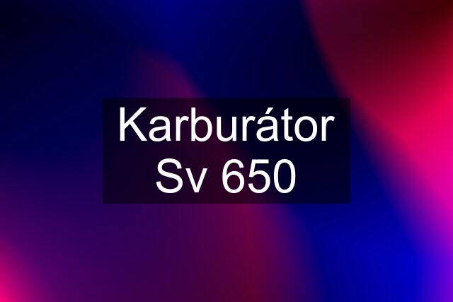 Karburátor Sv 650