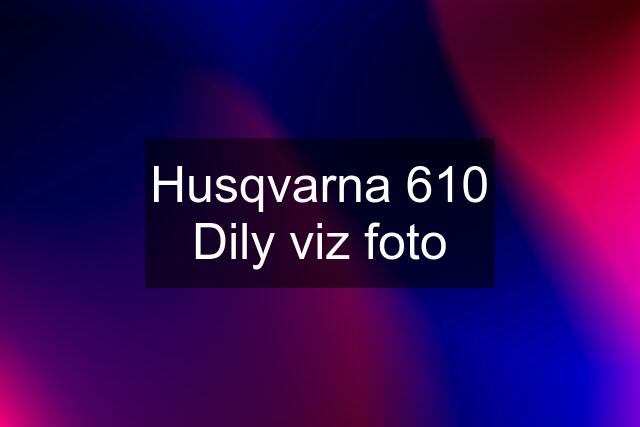 Husqvarna 610 Dily viz foto