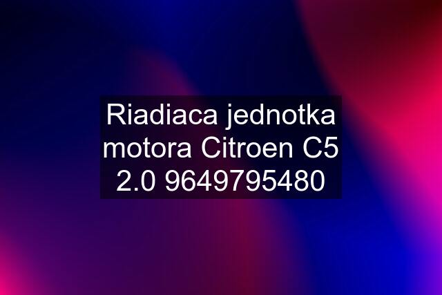 Riadiaca jednotka motora Citroen C5 2.0 9649795480