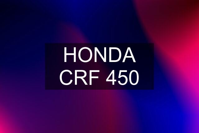 HONDA CRF 450