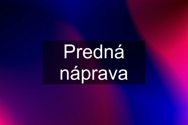 Predná náprava