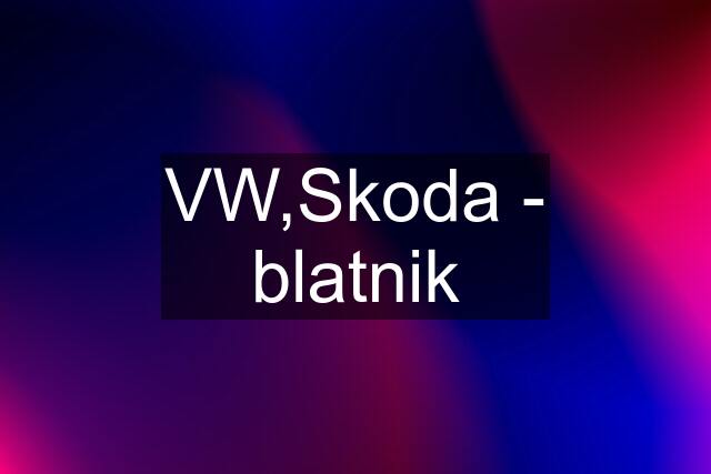 VW,Skoda - blatnik