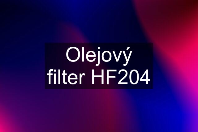 Olejový filter HF204