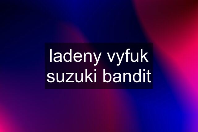 ladeny vyfuk suzuki bandit