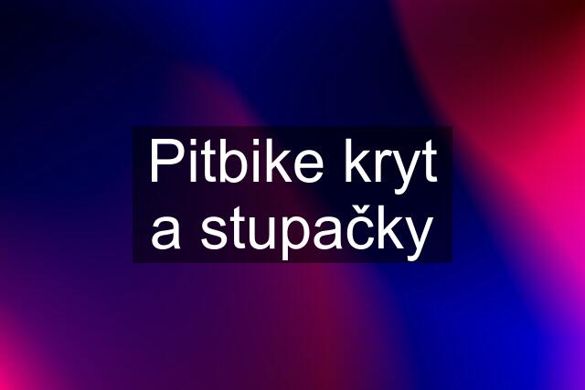 Pitbike kryt a stupačky