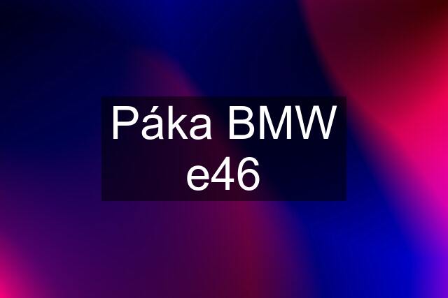 Páka BMW e46