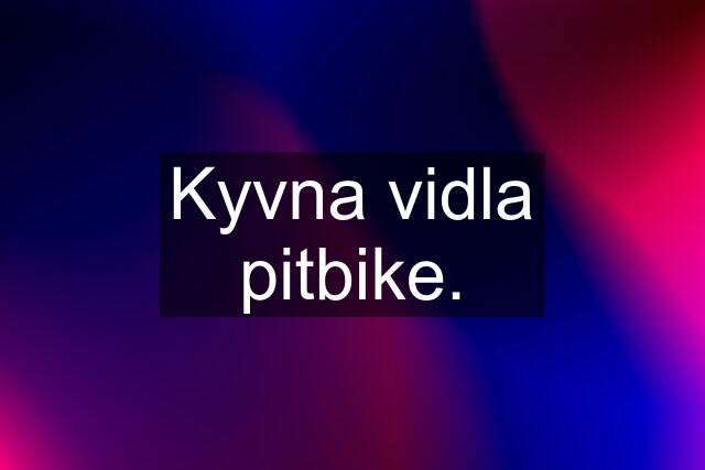 Kyvna vidla pitbike.