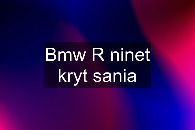 Bmw R ninet kryt sania