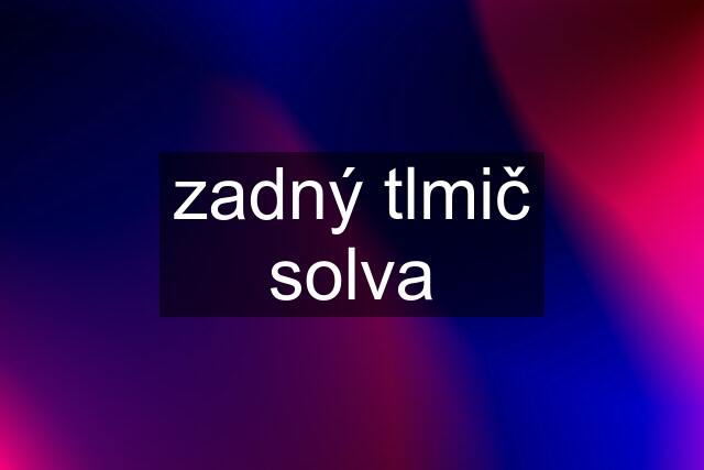 zadný tlmič solva