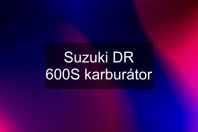 Suzuki DR 600S karburátor