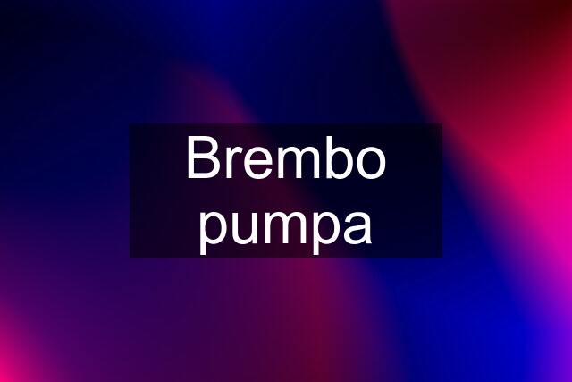 Brembo pumpa