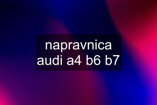 napravnica audi a4 b6 b7