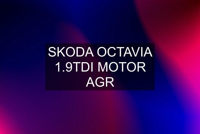 SKODA OCTAVIA 1.9TDI MOTOR AGR