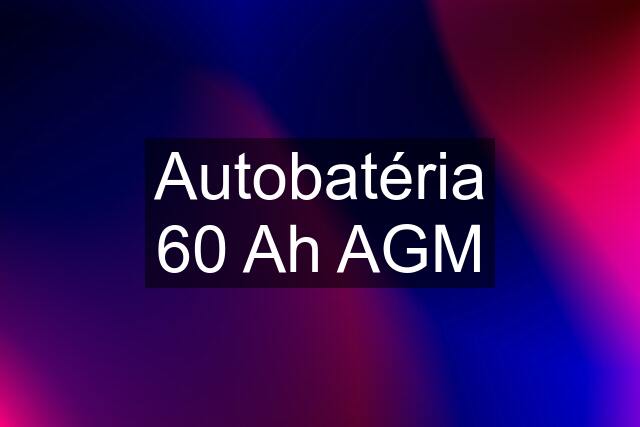 Autobatéria 60 Ah AGM