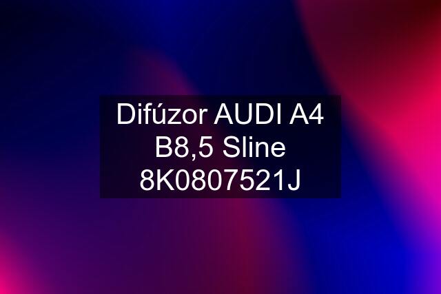 Difúzor AUDI A4 B8,5 Sline 8K0807521J