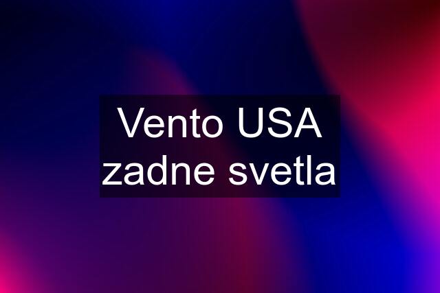 Vento USA zadne svetla