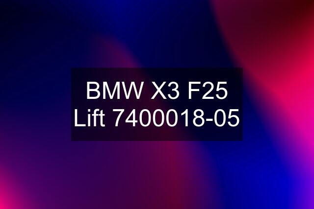 BMW X3 F25 Lift 7400018-05