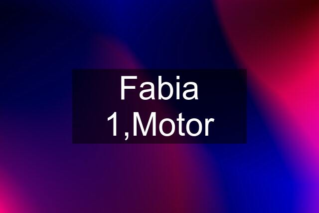 Fabia 1,Motor