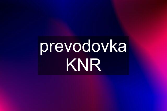 prevodovka KNR