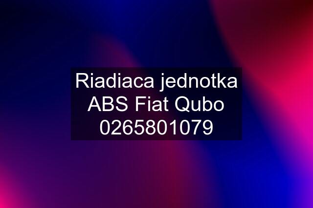 Riadiaca jednotka ABS Fiat Qubo 