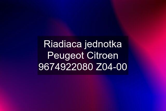 Riadiaca jednotka Peugeot Citroen 9674922080 Z04-00