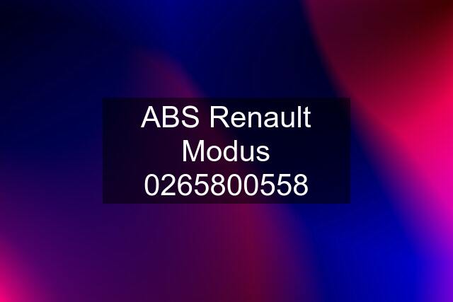 ABS Renault Modus 