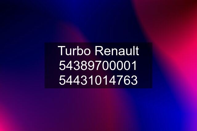 Turbo Renault 543897014763