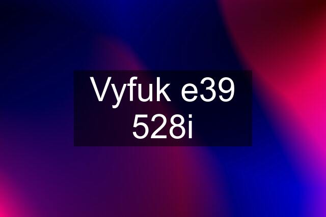 Vyfuk e39 528i