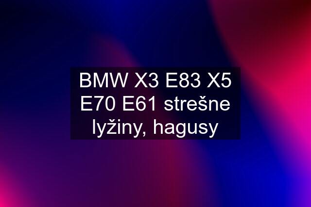 BMW X3 E83 X5 E70 E61 strešne lyžiny, hagusy