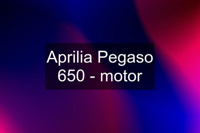 Aprilia Pegaso 650 - motor