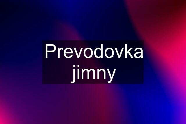 Prevodovka jimny