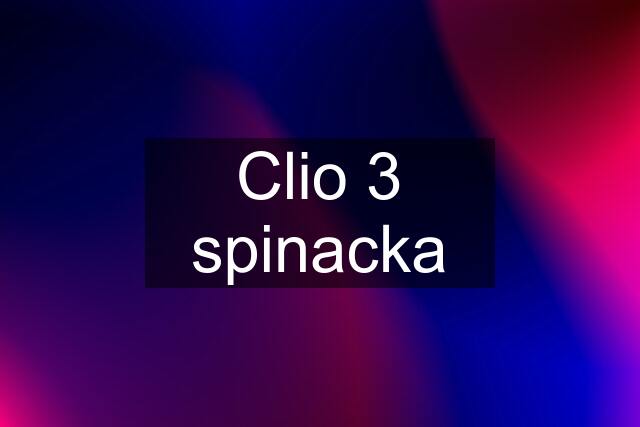 Clio 3 spinacka