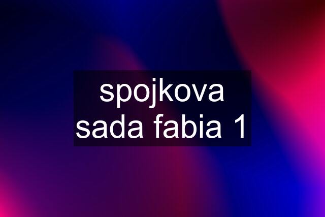 spojkova sada fabia 1