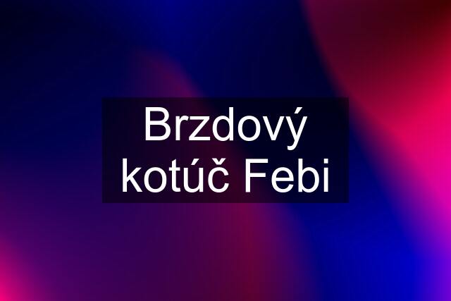 Brzdový kotúč Febi