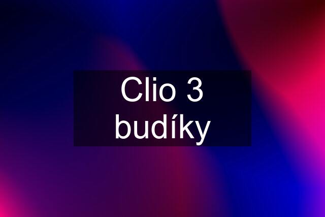 Clio 3 budíky