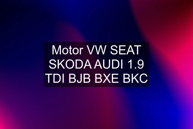 Motor VW SEAT SKODA AUDI 1.9 TDI BJB BXE BKC