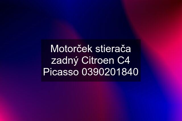 Motorček stierača zadný Citroen C4 Picasso 
