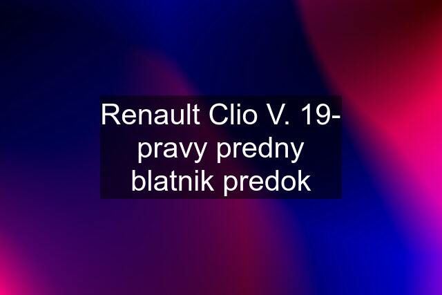 Renault Clio V. 19- pravy predny blatnik predok