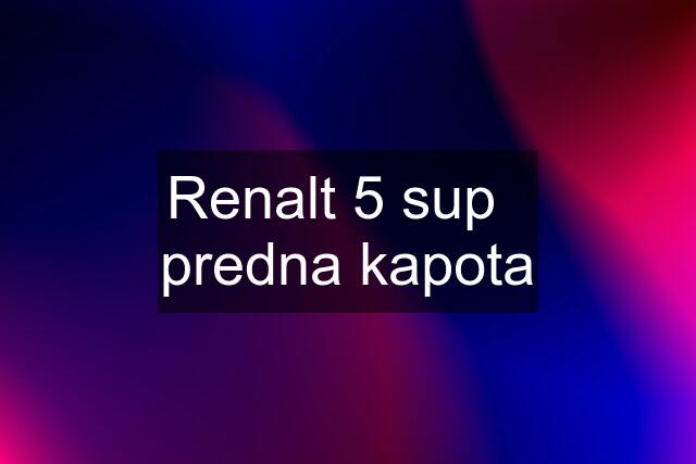 Renalt 5 sup   predna kapota