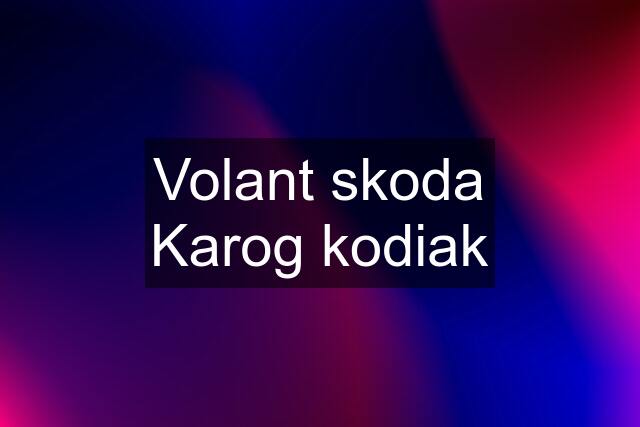 Volant skoda Karog kodiak