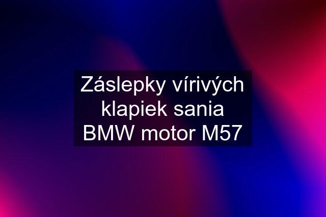 Záslepky vírivých klapiek sania BMW motor M57