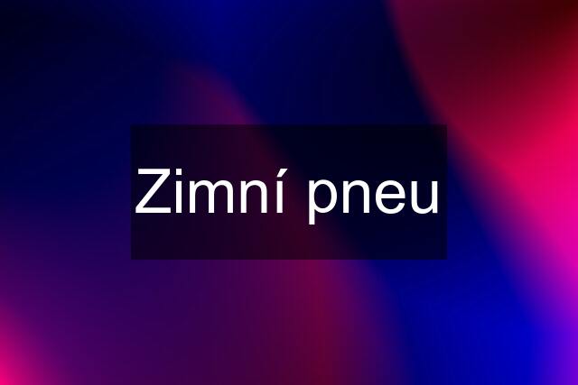 Zimní pneu